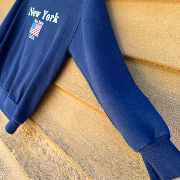 Vintage Jerzees New York USA Blue Sweatshirt Size L - Picture 5 of 11